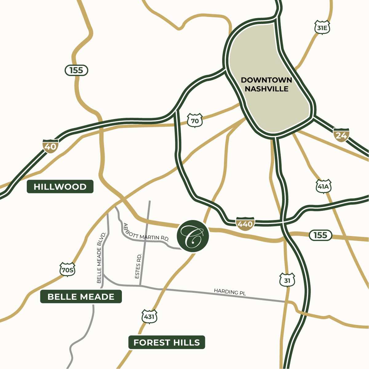 Village on Morehead Charlotte Map